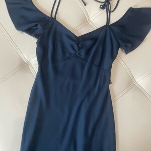 NWT Express Navy Blue Cold-Shoulder Dress
